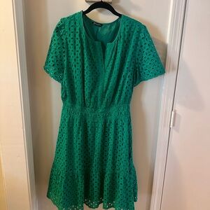 Green Eyelet Dress